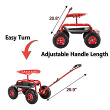 Load image into Gallery viewer, Red Rolling Cart
