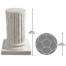 Load image into Gallery viewer, 25&quot; H x 17&quot; W x 17&quot; D Roman Empire Column Pedestal
