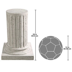 25" H x 17" W x 17" D Roman Empire Column Pedestal