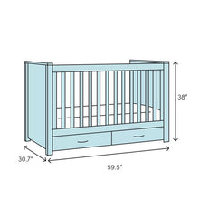 Load image into Gallery viewer, Roscoe 3 in 1 Convertible Crib MRM1482
