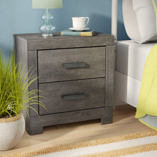 Load image into Gallery viewer, Gray Rosen 2 Drawer Nightstand *AS IS #1064HW
