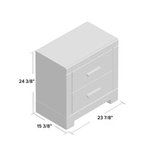 Load image into Gallery viewer, Gray Rosen 2 Drawer Nightstand *AS IS #1064HW
