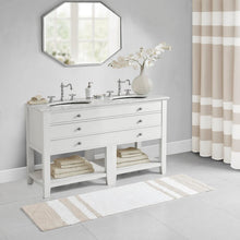Load image into Gallery viewer, Rosenbloom Rectangular 100% Cotton Striped Bath Rug GL870
