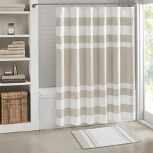 Load image into Gallery viewer, 20&#39;&#39; x 30&quot; Taupe Rosenbloom Rectangular 100% Cotton Striped Bath Rug (1225ND)
