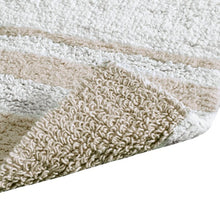 Load image into Gallery viewer, 20&#39;&#39; x 30&quot; Taupe Rosenbloom Rectangular 100% Cotton Striped Bath Rug (1225ND)
