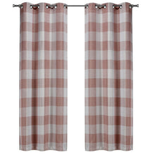 Load image into Gallery viewer, 38&quot; W x 96&quot; L Rosenblum Plaid Blackout Thermal Grommet Curtain Panels (Set of 2) 374DC
