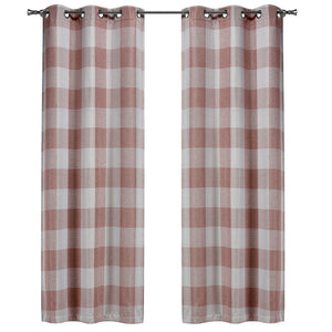 38" W x 96" L Rosenblum Plaid Blackout Thermal Grommet Curtain Panels (Set of 2) 374DC