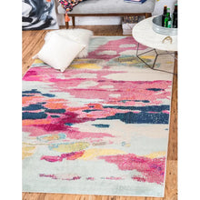 Load image into Gallery viewer, Roshan Abstract Area Rug in Pink 5 x 8

