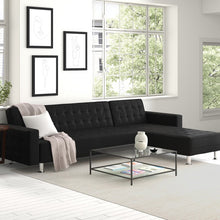 Load image into Gallery viewer, Rosina 118.125&quot; Wide  Faux Leather Reversible Sofa &amp; Chaise

