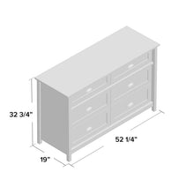 Load image into Gallery viewer, Rossford 6 Drawer Double Dresser SB1816
