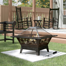 Load image into Gallery viewer, Roswita Steel Wood Burning Fire Pit #2535HW

