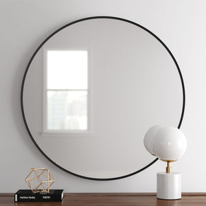 30" x 30" Rouillard Round Metal Wall Mirror
