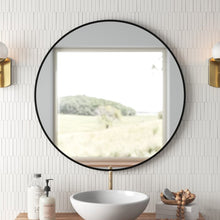 Load image into Gallery viewer, 30&quot; x 30&quot; Rouillard Round Metal Wall Mirror
