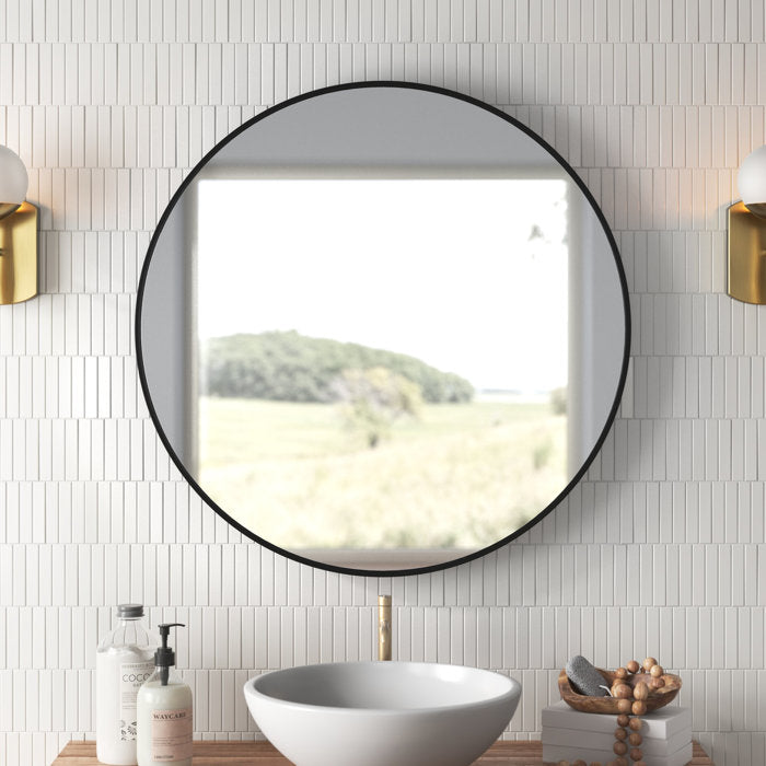 Rouillard Round Metal Wall Mirror