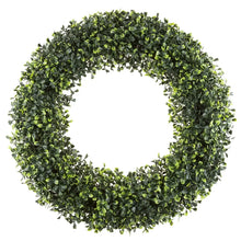 Load image into Gallery viewer, Round Artificial 19.5&quot; Boxwood Wreath
