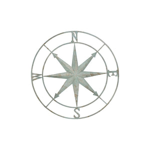 Large Blue-Grey Round Compass Wall Décor 7027
