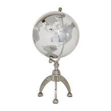 Load image into Gallery viewer, Round Glass Globe With Silver Aluminum Base, 8&quot; X 15.25&quot;, 5683RR
