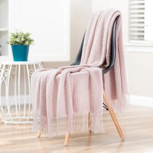 Round Pearl Textured Super Soft Throw