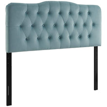 Load image into Gallery viewer, Twin Light Blue Roundtree Upholstered Panel Headboard (SB1310)
