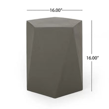 Load image into Gallery viewer, Gray Roxanne Stone/Concrete Side Table
