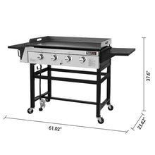 Load image into Gallery viewer, Royal Gourmet 4 - Burner Flat Top Liquid Propane 52000 BTU Gas Grill
