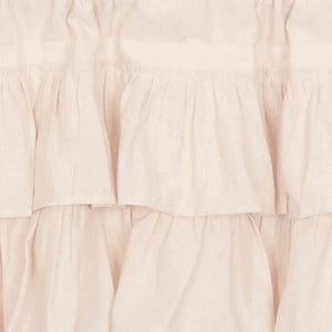 16" W x 72" L Natural Rucker Solid Color Cotton Blend Ruffled Window Valance (SET OF 2)