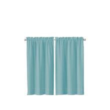 Load image into Gallery viewer, 26&quot; W x 45&quot; L Aegean Rufina Solid Color Cotton Blend Tailored 26&#39;&#39; Cafe Curtain (Set of 2)
