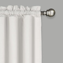 Load image into Gallery viewer, White Rufina Solid Color Cotton Blend Tailored 26&#39;&#39; Cafe Curtain (Set of 2), EC1064

