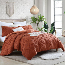 Load image into Gallery viewer, King/Cal King Comforter + 2 Shams + 2 Throw Pillow Rust Rukai Standard Cotton 5 Piece Comforter Set
