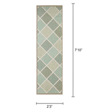 Load image into Gallery viewer, Runner Whittier Geometric Green Indoor / Outdoor Area Rug 2770AH
