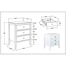 Load image into Gallery viewer, Rushville 23&#39;&#39; Tall 3 - Drawer Nightstand
