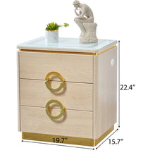 Load image into Gallery viewer, Ruthell 22.4&#39;&#39; Tall 3 - Drawer Nightstand
