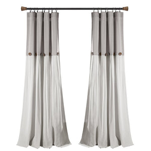 40"W x 84"L Ruya Semi-Sheer Curtain Panel