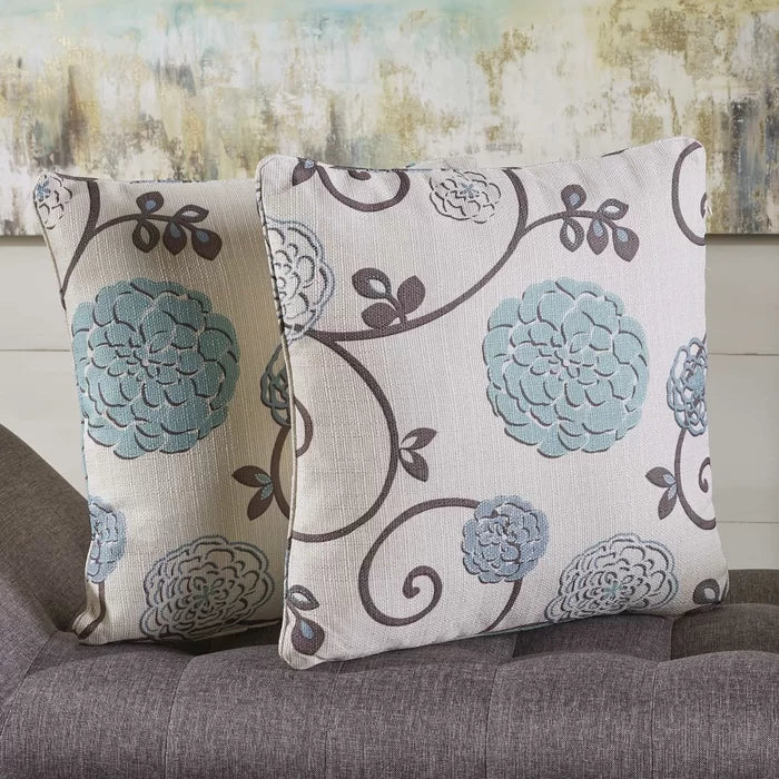 Rydel Square Pillow Cover & Insert (Set of 2)