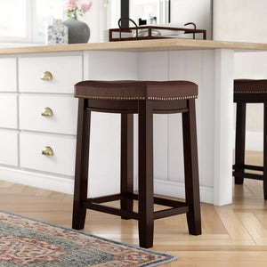 Brown Ryder Solid Wood Counter Stool (24" Seat Height)