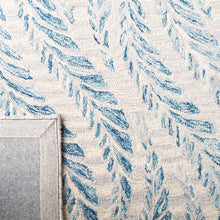 Load image into Gallery viewer, Ryleigh Abstract Handmade Tufted Area Rug in Ivory/Blue, Square 5&#39;
