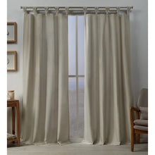 Load image into Gallery viewer, 50" W x 96" L Ryton Solid Color Room Darkening Tab Top Curtain Panels (Set of 4)
