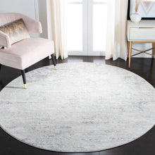 Load image into Gallery viewer, SAFAVIEH Brentwood Malissie Modern Abstract Rug - 5' x 5' Round - Ivory/Grey

