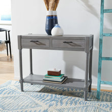 Load image into Gallery viewer, SAFAVIEH Filbert 2-Drawer Console Table - 35.5&quot; W x 13&quot; L x 29.5&quot; H - White Wash Grey
