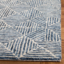 Load image into Gallery viewer, SAFAVIEH Handmade Abstract Birdie Modern Wool Rug - 8&#39; x 10&#39; - Blue/Ivory
