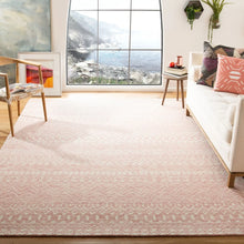 Load image into Gallery viewer, SAFAVIEH Handmade Micro-Loop Ljubica Wool Rug - 8&#39; x 10&#39; - Pink/Ivory
