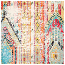 Load image into Gallery viewer, SAFAVIEH Madison Kasimira Abstract Boho Distressed Rug - 10&#39; x 10&#39; Square - Blue/Orange
