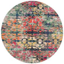 Load image into Gallery viewer, SAFAVIEH Monaco Bonella Boho Rug - 6&#39;7&quot; x 6&#39;7&quot; Round - Green/Blue 6017RR
