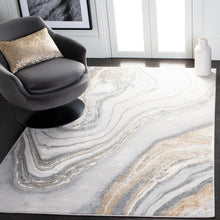 Load image into Gallery viewer, SAFAVIEH Orchard Ayala Modern Abstract Area Rug - 11&#39; x 15&#39; - Grey/Gold

