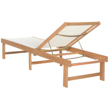 Load image into Gallery viewer, SAFAVIEH Outdoor Living Manteca Brown Acacia Wood Lounge Chair - 23.6&quot; x 75.2&quot; x 13&quot; - PAT6708A 3199AH

