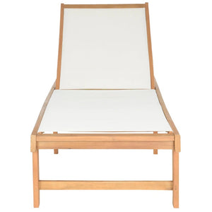SAFAVIEH Outdoor Living Manteca Brown Acacia Wood Lounge Chair - 23.6" x 75.2" x 13" - PAT6708A 3199AH