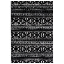 Load image into Gallery viewer, SAFAVIEH Tulum Bora Moroccan Boho Chic Area Rug - 6&#39; x 9&#39; - Black/Ivory
