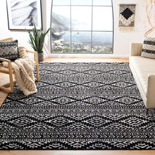 Load image into Gallery viewer, SAFAVIEH Tulum Bora Moroccan Boho Chic Area Rug - 6&#39; x 9&#39; - Black/Ivory
