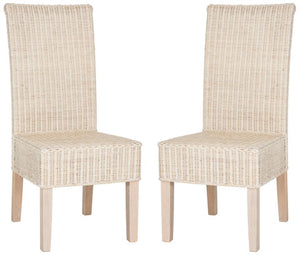 Arjun White Washed Wicker Dining Chair - Set of 2 #781 HW