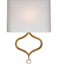 Load image into Gallery viewer, Visual Comfort SK2258GI-PL Suzanne Kasler Heart 1 Light 13 inch Gilded Iron Sconce Wall Light, Suzanne Kasler, Natural Percale Shade MRM3359
